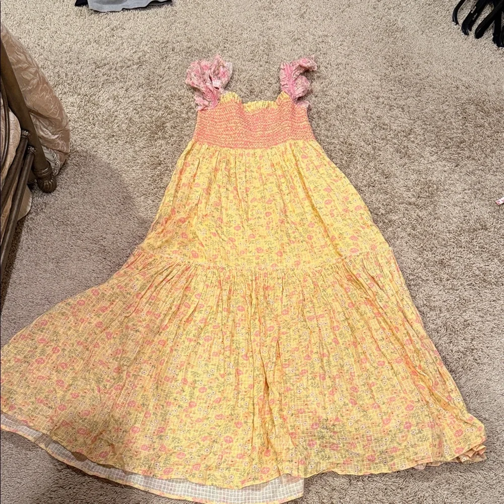 LoveShackFancy Yellow and Pink Maxi Dress - Picture 4 of 6